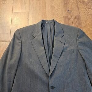 Salvatore Ferragamo Suit Jacket Men Size 42 Charcoal Super 100s Made in Italy
